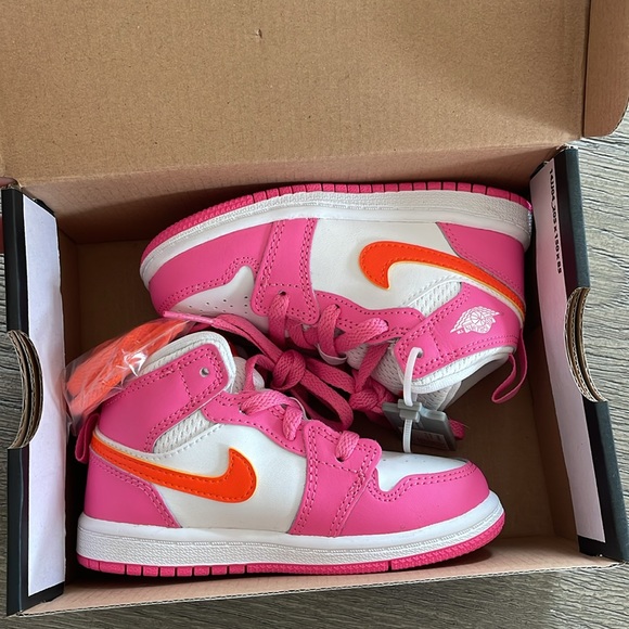 Jordan Toddler 1 Mid TD DX3239 681 Pinksicle - Size 8C - Picture 7 of 8